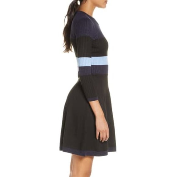 Eliza J Ribbed Knitted Fit Flare Sweater Dress XL - Picture 5 of 6